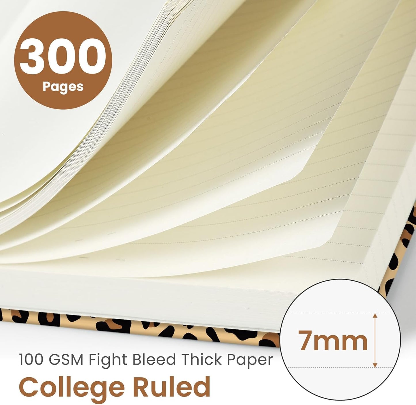 Lined Spiral Notebook Journal for Work, 300 Pages Thick B5 (7.1"x10") College Ruled Journal for Women & Writing, Hardcover Notebook for Note Taking, Perfect for Office Home School Supplies, Purple