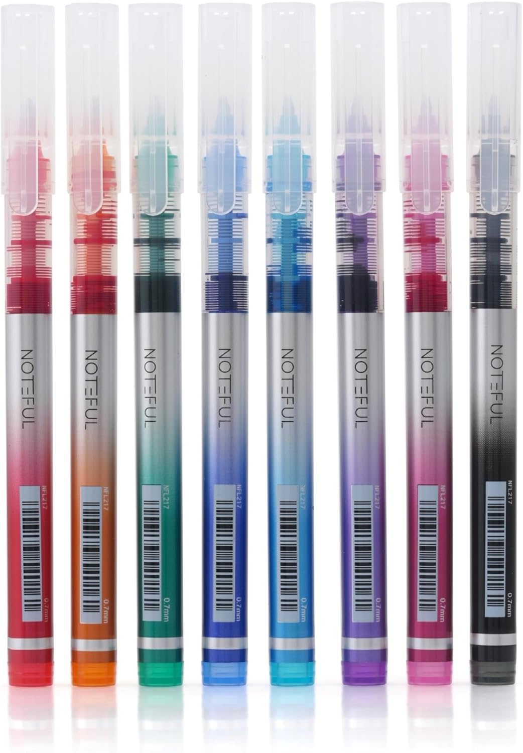 Liquid Ink Rollerball Pens, 0.7mm Medium Point Tip, Rolling pen for Drawing, Journaling and Smooth Writing - Pack of 8