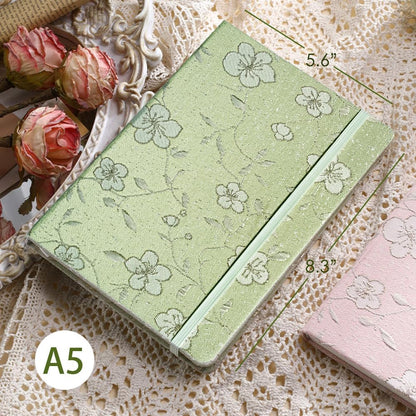 ipoul Flower Notebook, A5, 6x8, Hardcover, Lay Flat, Lined Paper, Journal for Women, Writing Notebook, Pretty, Hibiscus, Pink, Birthday Gifts for Women, Wedding Shower Gifts, Mothers Day Gift