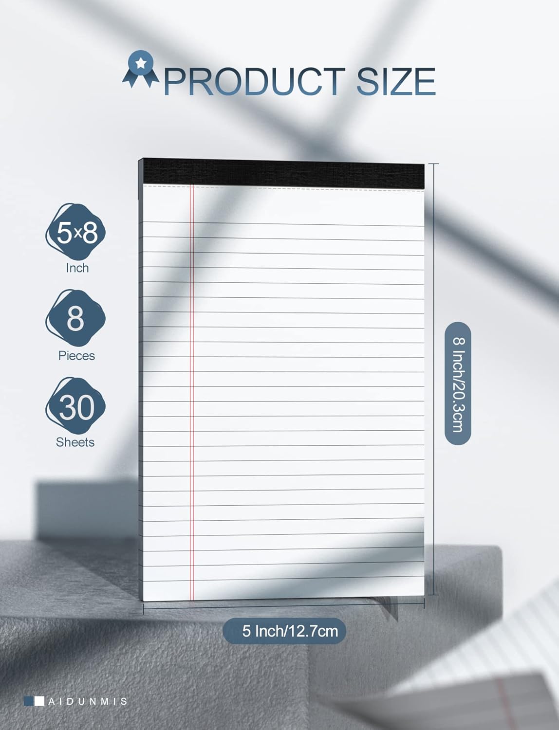 Legal Pads 8.5 x 11 White Note Pads 8.5 x 11 In 2 Pack Notepads 8.5 x 11 Writing Pads of Paper 8.5 x 11 Legal Notepads Wide Ruled White Lined Paper Pads 8.5 x 11 30 Sheets Per Legal Note Pads 8.5 x 11