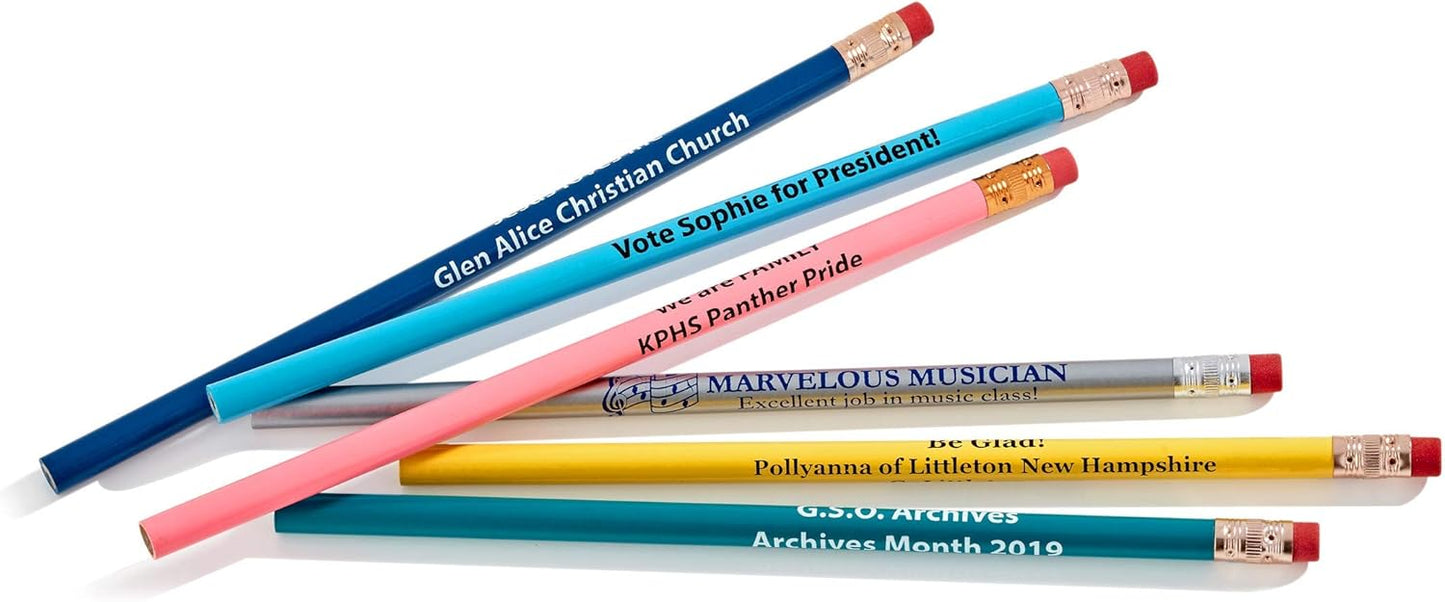 Pencil Guy Promotional Personalized Imprinted Round Pencils.-500 per box