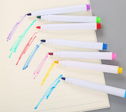 YIKANGHENG 40 Pcs Multicolour Mark Pen, Permanent Dry Erase Wipable Markers Pens with Blackboard Brush Sponge for Whiteboard, Plastic, Glass, Stone, Metal and Wood (40)