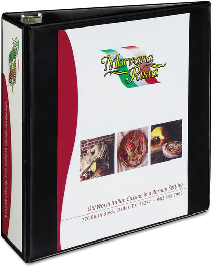 Avery Heavy-Duty View 3 Ring Binder, 1" One Touch Slant Rings, Holds 8.5" x 11" Paper, 1 Black Binder (05300)
