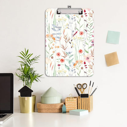 Hongri Plastic Cute Clipboard, Letter Size for Students, Teacher, Woman and Kids, Low Profile Clip, Decorative Pattern, Size 9 x 12.5 in, Dream Marble