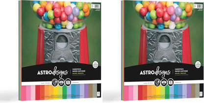 Astrodesigns/Creative Collection Starter Kit Cardstock, 12" x 12", 65 lb/176 gsm 18-Color Assortment, 72 Sheets (46408-03)