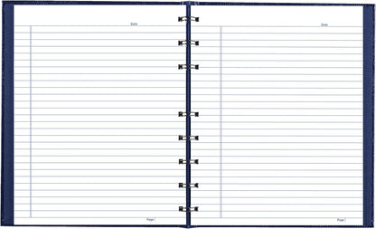 Blueline NotePro™ Executive Notebook, Indexing System, Refillable, Hard Cover, 9.25" x 7.25", 150 Ruled Pages, Indigo Blue (A7150.BLU)