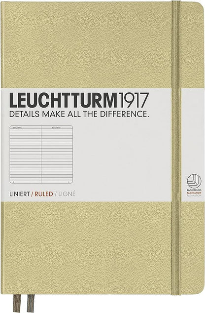 LEUCHTTURM1917 - Notebook Hardcover Medium A5-251 Numbered Pages for Writing and Journaling (Navy, Ruled)