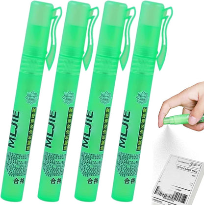 Thermal Paper Eraser Spray Quick Dry White Out Liquid Spray with Lid 4PCS Portable Correction Fluid for Documents, Labels, Packages, Shipping Addresses Office Products..
