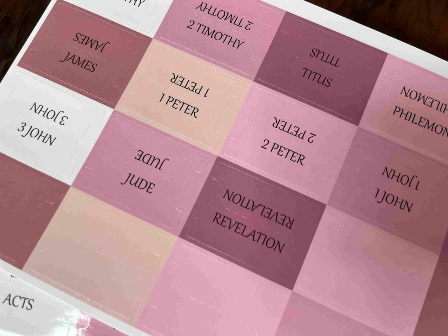 Thinkor- Repositionable Bible Tabs, 66 Pink Theme Laminated Tabs for Women, Thinkor for Study Bible