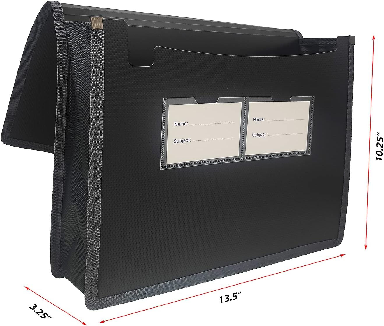 Expanding File Folder Document Organizer with Elastic Cord & Button Closure, Letter Size, 3.5" Expansion, Letter A4 Expandable File Folder for Home School Office Organization, 3 Pack