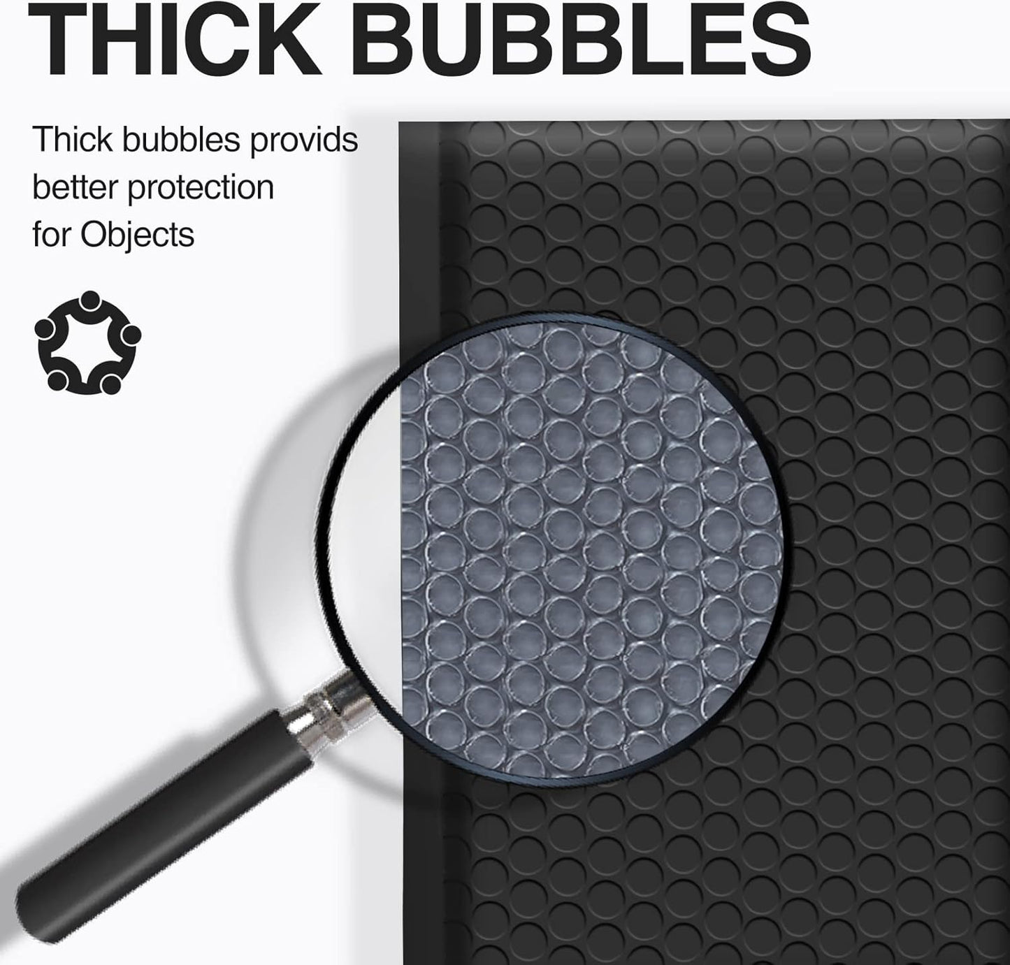 UCGOU Bubble Mailers 4x8 Inch Black 50 Pack Usable Size 4x7 Padded Envelopes Small Business Mailing Package Opaque Self Seal Adhesive Waterproof Boutique Shipping Bags for Jewelry Makeup Supplies #000