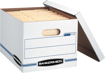 Bankers Box 30-Pack Basic Duty File Storage Boxes with Lids, Letter/Legal, Stor, (0071304)