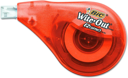 BIC Wite-Out Brand EZ Correct Correction Tape, White, 6 Count
