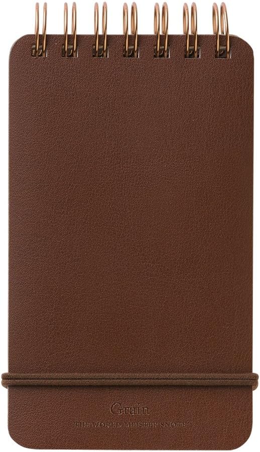 Midori 11796006 Notepad WM Ring Memo Grain Black