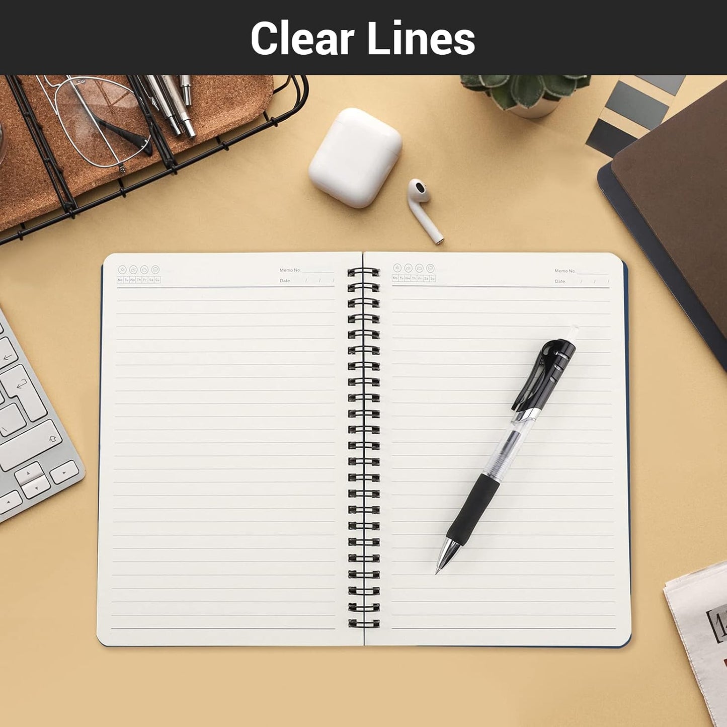 EUSOAR Spiral Lined Notebook, A5 3packs 5.5"X8.3" 120 Pages Lined Travel Notebooks Journal, Memo Notepad Sketchbook, Students College Office Business Diary Ruled Spiral Book Journal-3Colors Covers