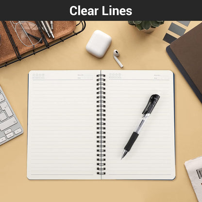 EUSOAR Spiral Lined Notebook, A5 3packs 5.5"X8.3" 120 Pages Lined Travel Notebooks Journal, Memo Notepad Sketchbook, Students College Office Business Diary Ruled Spiral Book Journal-3Colors Covers