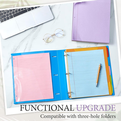 MotiMind 10 Pack 8.5" x 11" Top Spiral Notebook with 3 Hole Punched Morandi Colors Legal Pads College Ruled Notepad 50 Sheets Hard Cardboard Paper Wirebound Notepad for Office School Business