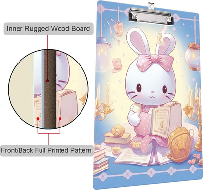Fashion Clipboard, A4 Letter Size Wooden Decorative Clipboards for Teacher, Nurse, Doctor,Student and Kids, Cute Design for Standard Size 12.2" x 8.9" (C-Pink Purple Marble)