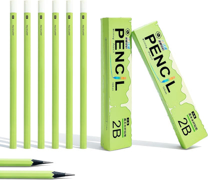 M&G Wood-Cased HB Pencils, 30 Count Green Barrel Black Wood, Hexagonal #2 HB Soft Bulk Pencils for School, Office, Unsharpened, No Eraser, Anti-Bite Tip, for Writing, Drawing & Sketching