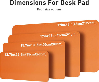 Aothia Leather Office Desk Pad Protector, Non-Slip PU Leather Desk Blotter, Waterproof Laptop Writing Mouse Pad for Office and Home, Black, 31.5" x 15.7" - Colors B