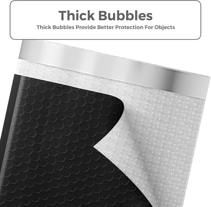 Metronic Bubble Mailers 8.5x12" 40 Pack Black Padded Envelopes Usable Size 8.5 x 11" Strong Adhesion Bubble Envelopes Medium Mailing Envelopes Bubble Padded for Small Business Shipping Books Clothes