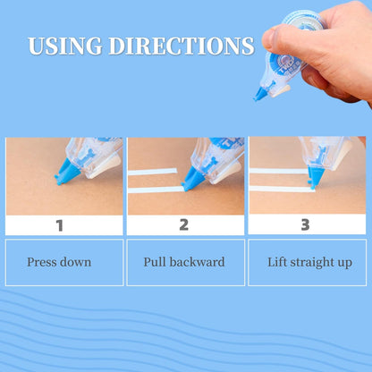 39.37 ft Correction Tape, 6PCS, Fast, Clean, Noiseless and Easy-to-Use Correction Tape Bulk Office School Supplies, Blue, Red, Purple