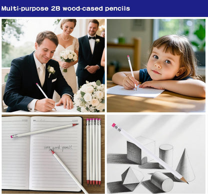 Adhere 25pcs Woodcase Pencils with Eraser Premium Pre-Sharpened Hexagon Graphite 2B pencils ideal for home, office writing including a Free Sharpener(Pink・25pcs)