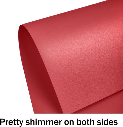 100 Sheets White Shimmer Cardstock 8.5 x 11 Certificate Paper, Goefun 80lb Pearlescent Paper for Invitations, Certificates, Crafts, DIY Cards
