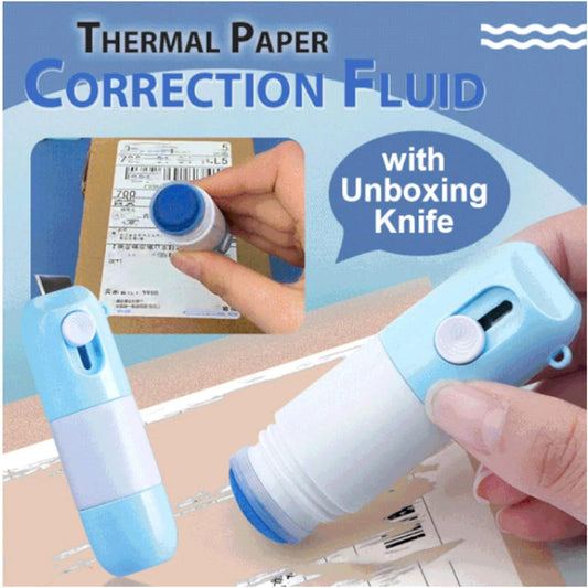 Aphro Thermal Paper Correction Fluid with Parcel Opener, 2 in 1 Anti Information Leakage Erase Device, Portable Personal Privacy Protection Artifact for Package Labels (2pcs)