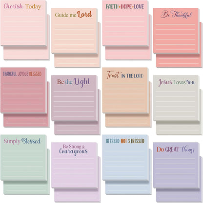 Yinder 48 Pcs Inspirational Sticky Notes Cute Motivational Sticky Notes Pad End of Year Employee Appreciation Gifts Bulk for Teacher Nurse Coworkers Office Supplies 3 x 3'' (Thank You,Dark Color)