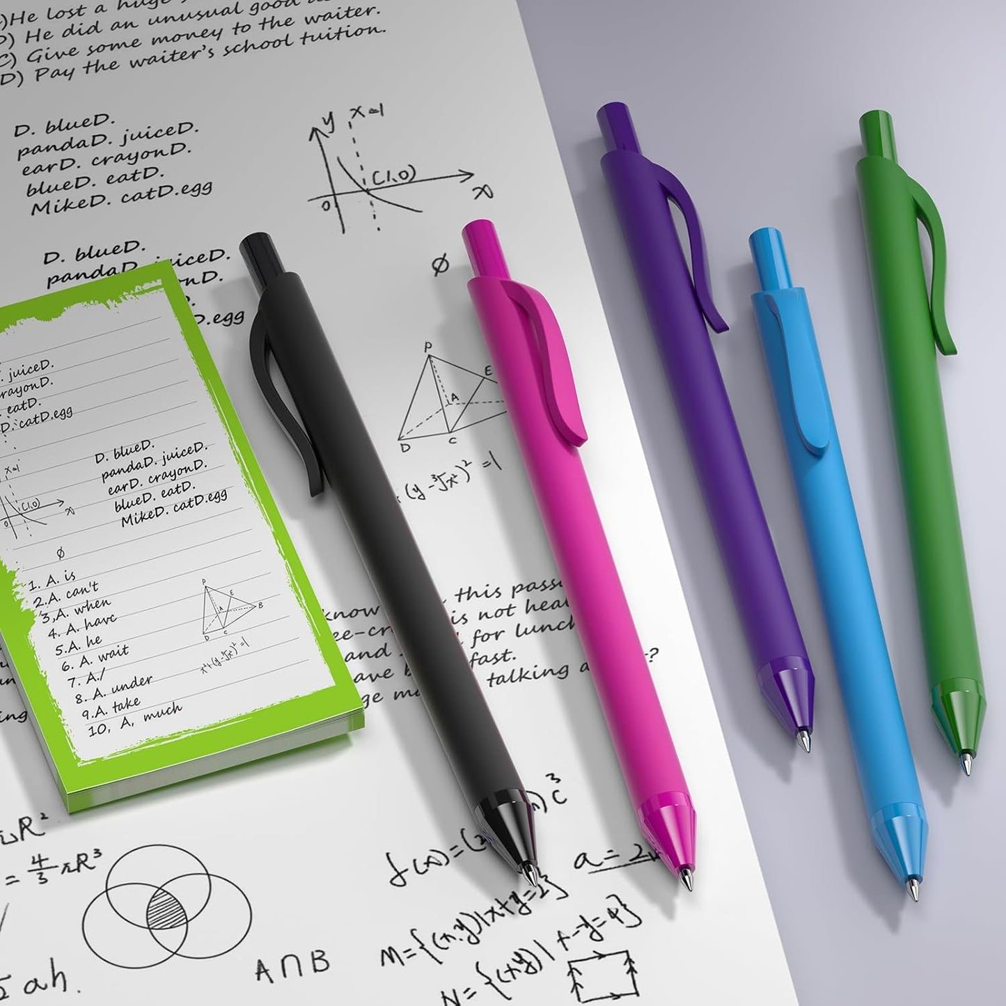 Bulk Pens - 108 Pack Black Pens 1.0MM Medium Point Ballpoint Pens, Smooth Writing No Bleed Retractable Ball Point Pen (Black)