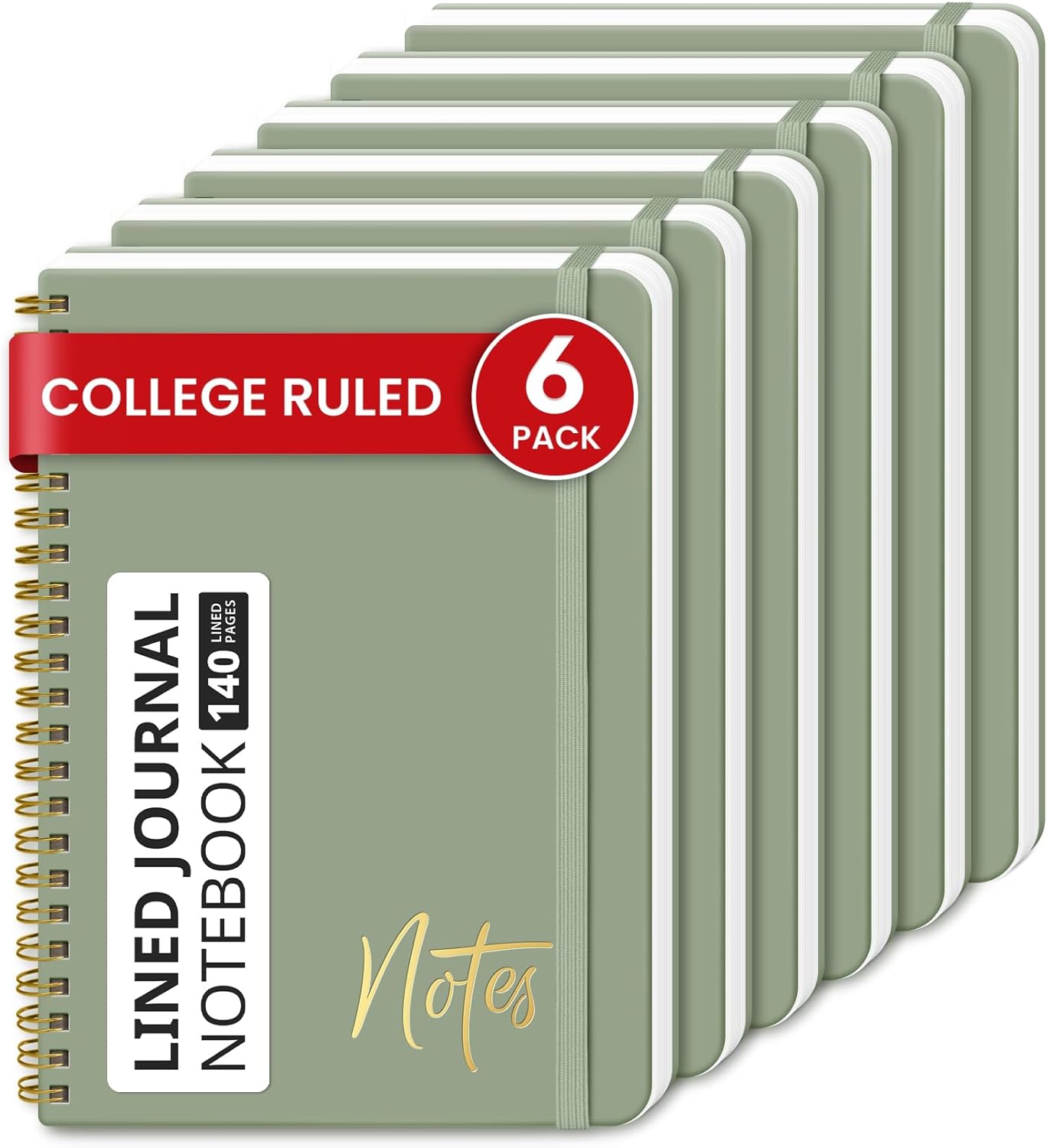 ZOTIA Lined Spiral Journal Notebook for Women, A5 College Ruled Journals for Writing, Hardcover Notebooks for Work, Note taking and Office School Supplies,140 Pages - Yellow