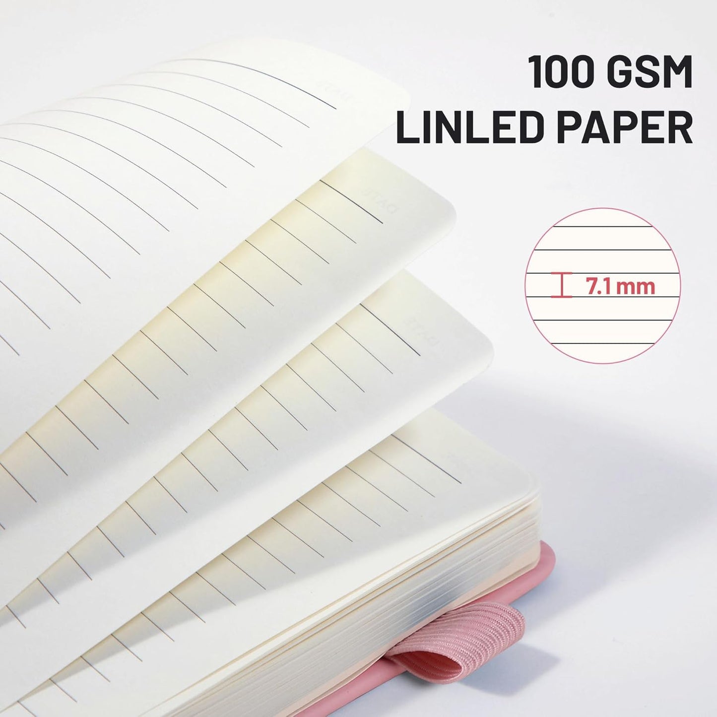 CAGIE Bullet Dotted Journal Notebook 320 Pages 100 GSM Paper Hardcover A5 Dot Grid Notebook Leather Journals for Writing Women Men Work Journaling, Green