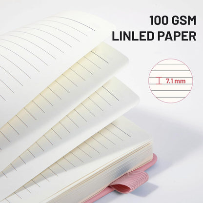 CAGIE Bullet Dotted Journal Notebook 320 Pages 100 GSM Paper Hardcover A5 Dot Grid Notebook Leather Journals for Writing Women Men Work Journaling, Green