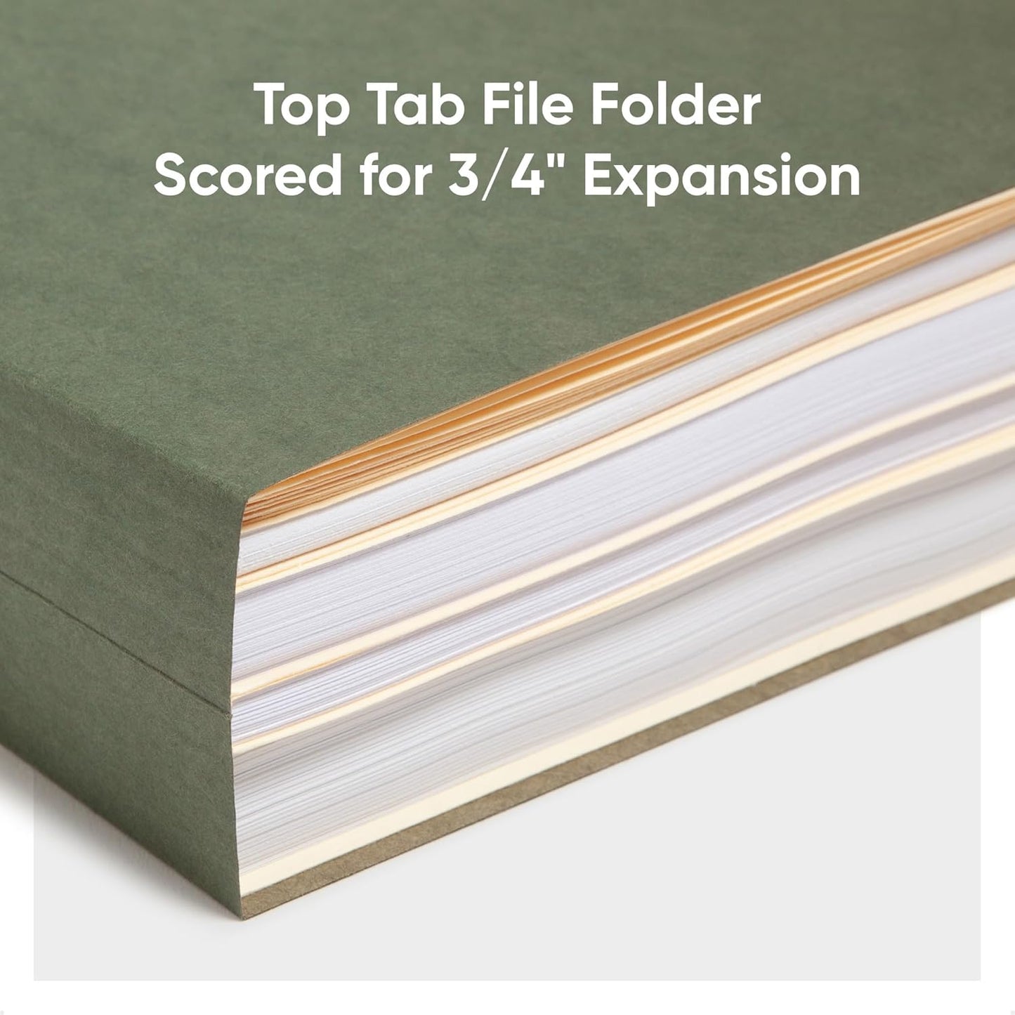 Smead Hanging File Folder, 1/5-Cut Adjustable Tab, Letter Size, Standard Green, Hanging Folders for Filing Cabinets, File Organizer Folder, 25 Count