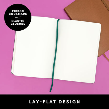 PAPERAGE Lined Journal Notebook, (Black), 160 Pages, Medium 5.6 in x 8 in - 100 GSM Thick Paper – Hardcover Journaling Notebook for Work, School & Note Taking