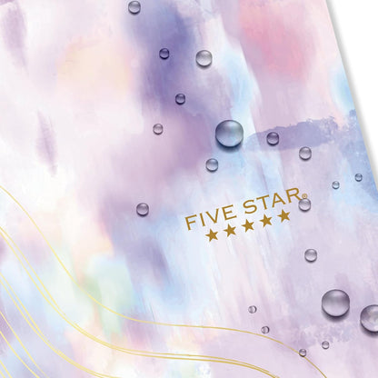 Five Star Spiral Notebook + Study App, 2 Pack, 1 Subject, Wide Ruled, 8" x 10-1/2", 80 Sheets, Fights Ink Bleed, Water Resistant Cover, Pastel Waves and Brush Strokes (930210F-ECM)