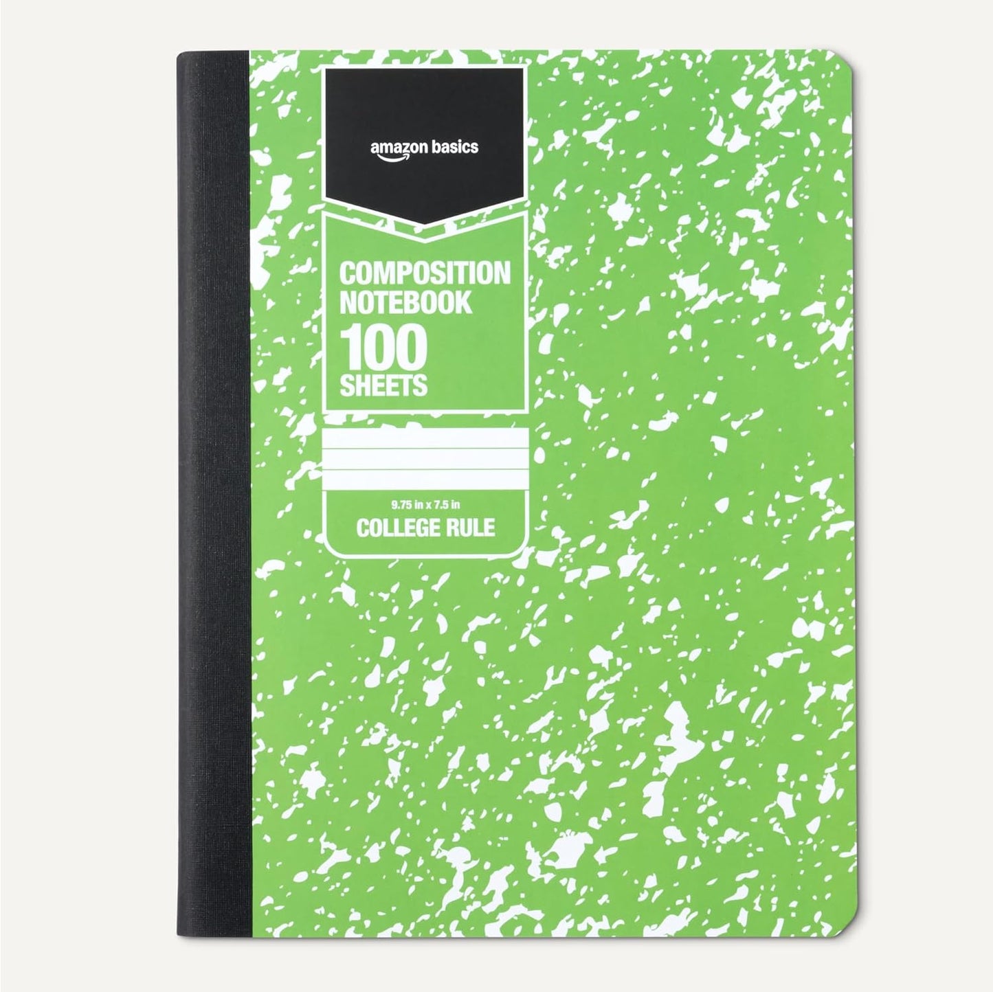 Amazon Basics Composition Notebook, College Ruled, 100 Sheets, 9.75" x 7.5", Assorted Marble Colors, 12-Pack