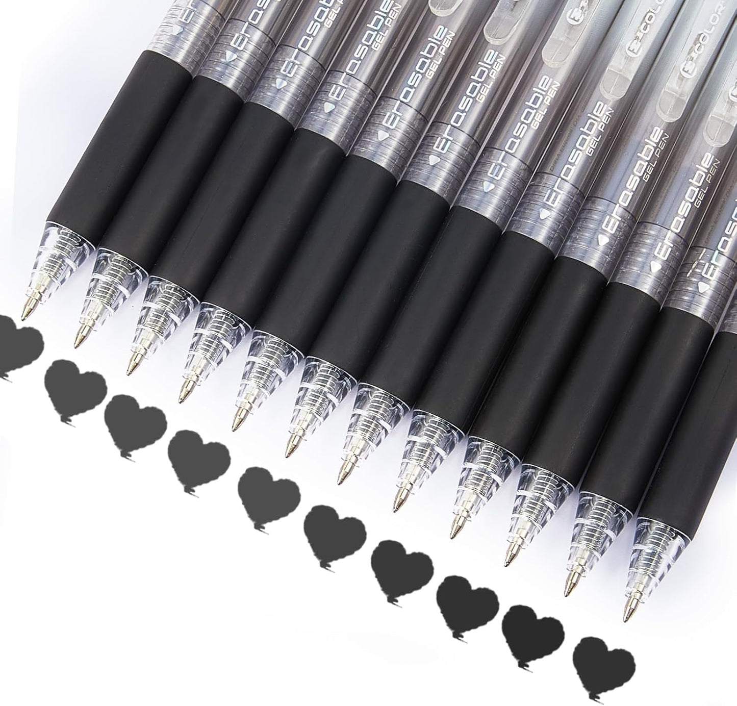 Retractable Erasable Gel Pens Clicker,Fine Point 0.7mm Smooth Writing Pens,Cute Pens For Writing Journaling Taking Notes School Office Home. (12 Colors)