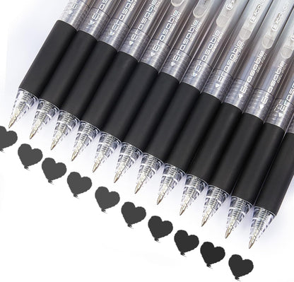 Retractable Erasable Gel Pens Clicker,Fine Point 0.7mm Smooth Writing Pens,Cute Pens For Writing Journaling Taking Notes School Office Home. (12 Colors)