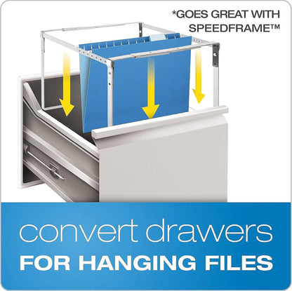 Pendaflex Reinforced Hanging File Folders, Letter Size, Bright Green, 1/5 Cut, 25/BX (4152 1/5 BGR)
