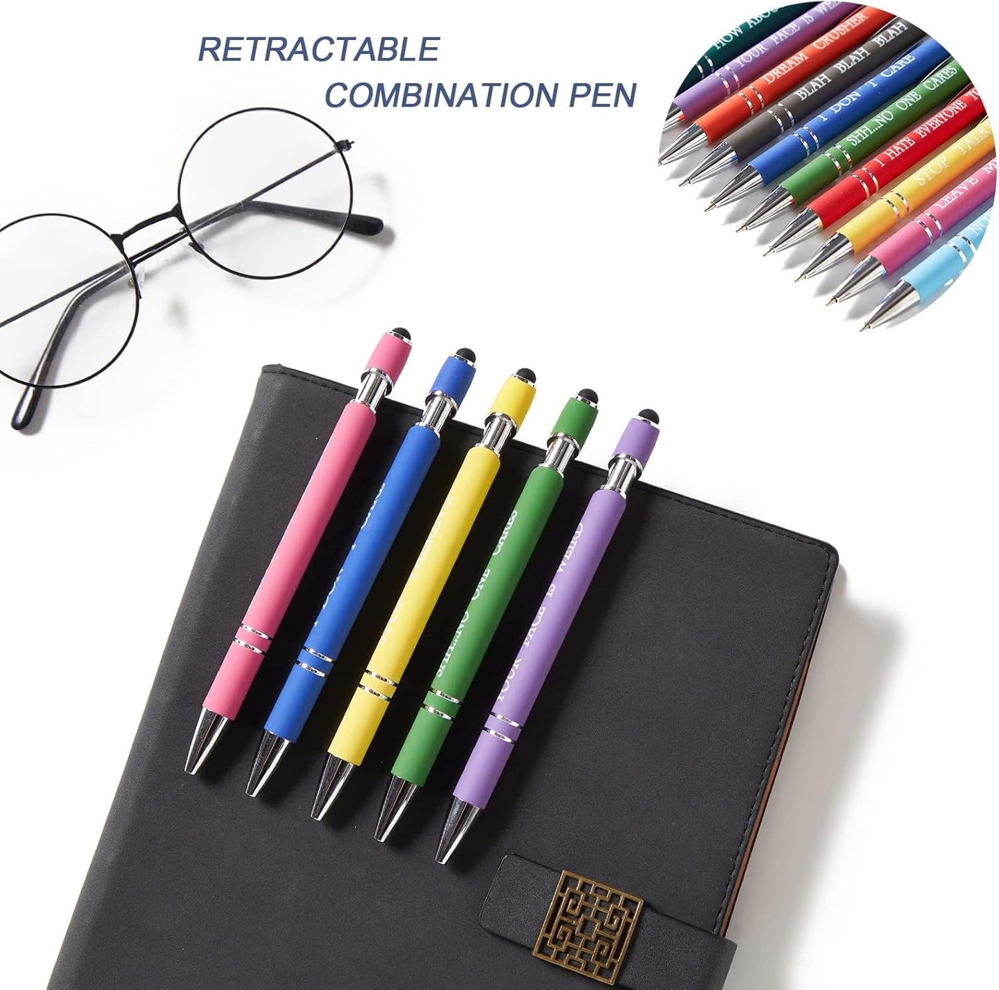 20 Pieces Ballpoint Pen Refills Black Ink 1.0mm Medium Point Smooth Writing Replacement Gel Ink Refills for Retractable Ballpoint Pen School Office Supplies