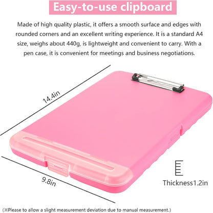 SFLHHDM Purple Clipboard, Clip Boards 8.5x11, Teacher Clipboards with Storage, Plastic Clipboard with Pen Holder, Clipboards Storage for Women Teachers Work, School & Office Supplies