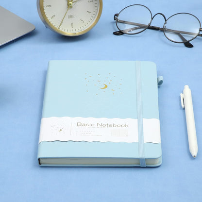 CAGIE Journal Notebook for Women Men, Hardcover Lined Notebooks Journals for Writing Work Journaling Note Taking Diary with Pen Loop (Black Ruled), Gifts, 5.7" x 8.3", 196 Pages