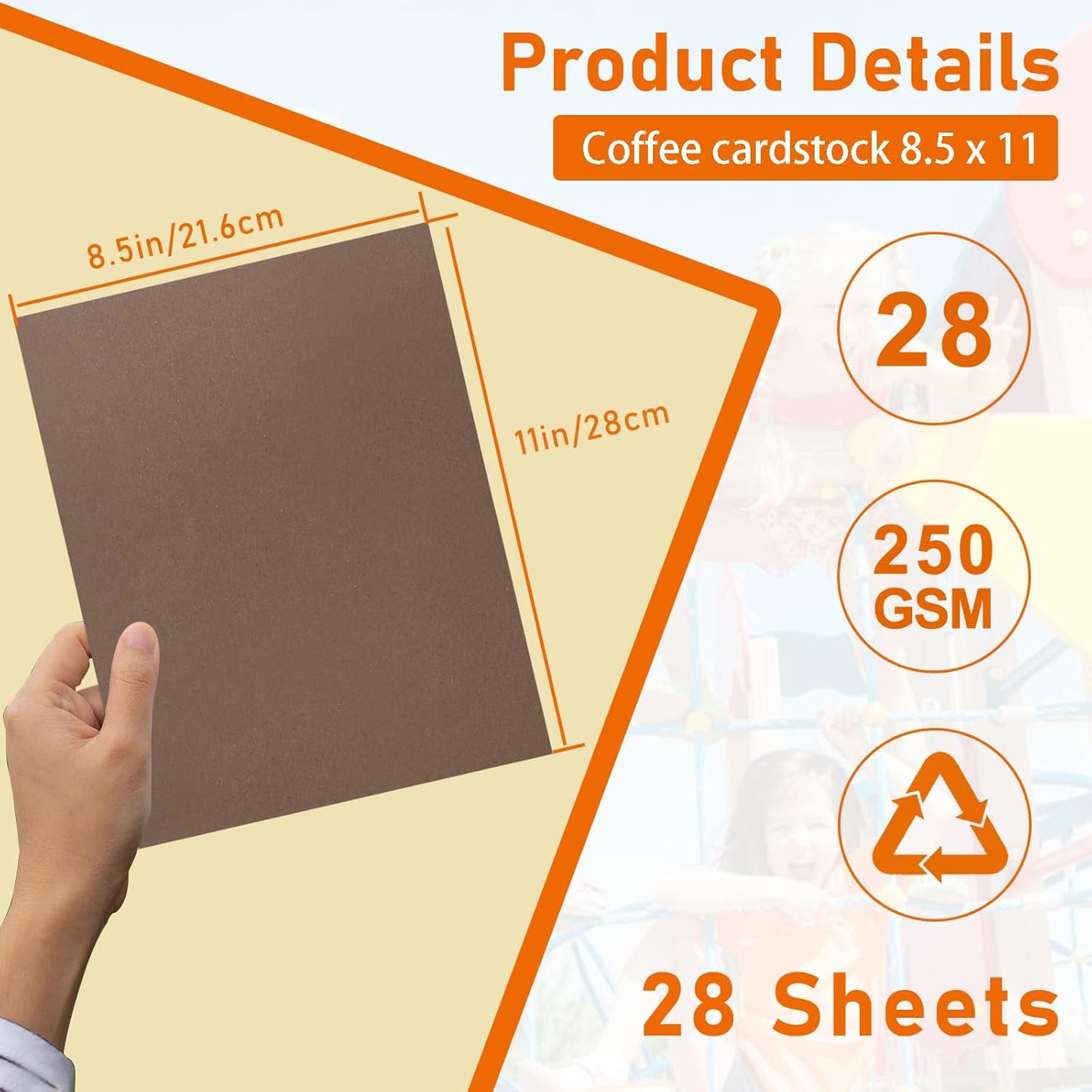 Guakicae 28 Sheets Cream Cardstock 8.5 x 11 Ivory Paper, 250gsm/92lb Premium Off White Paper Card Stock for Wedding Invitations, School Crafting, Memus, DIY Card Making, Graduations, Business Cards