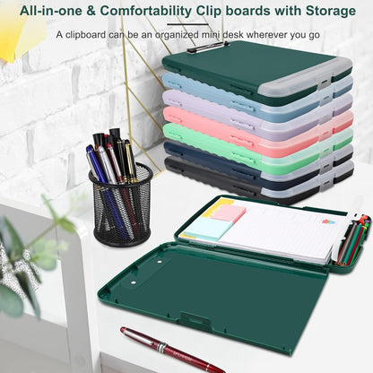 SFLHHDM Purple Clipboard, Clip Boards 8.5x11, Teacher Clipboards with Storage, Plastic Clipboard with Pen Holder, Clipboards Storage for Women Teachers Work, School & Office Supplies
