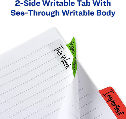 Avery 74866 Ultra Tabs Repositionable Tabs, 2.5 x 1, Assorted Primary, 48/PK