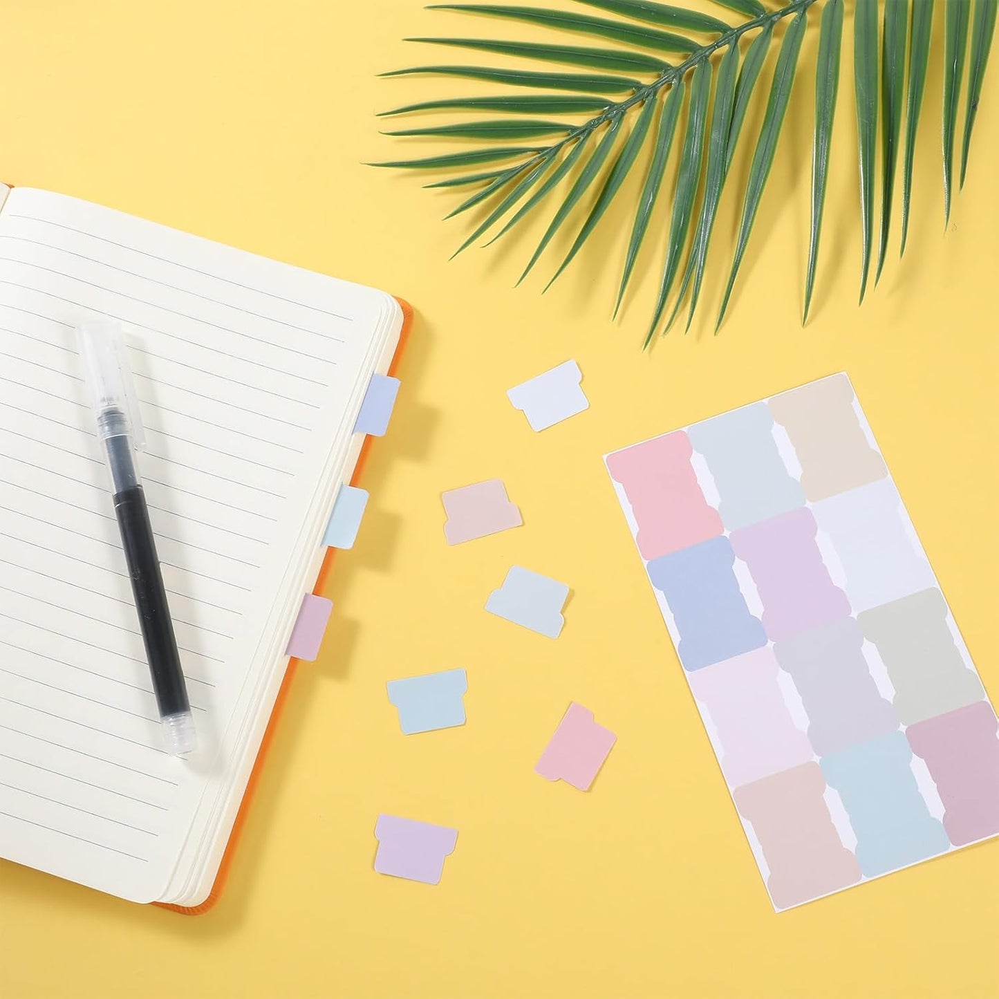 30 Sheets/360 Pieces Sticky Index Tabs,Double Sided Index Tab Blank Planner Tab Writable Self Adhesive Tabs for Notebooks Planner(Bohemian)