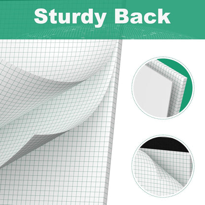 2 Pack Graph Paper Pad 8.5 x 11 Quad Ruled Graph Pads 4x4, White Grid Paper Pad Letter Size 8.5 x 11-Inch, Micro-Perforated Graph Paper Notebook Square Math Paper Writing Pads for Office School
