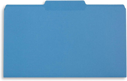 Blue Summit Supplies Blue Legal File Folders, Legal Size, 1/3 Cut Tab, Great for Organizing and Easy File Storage, File Folders 100 Count